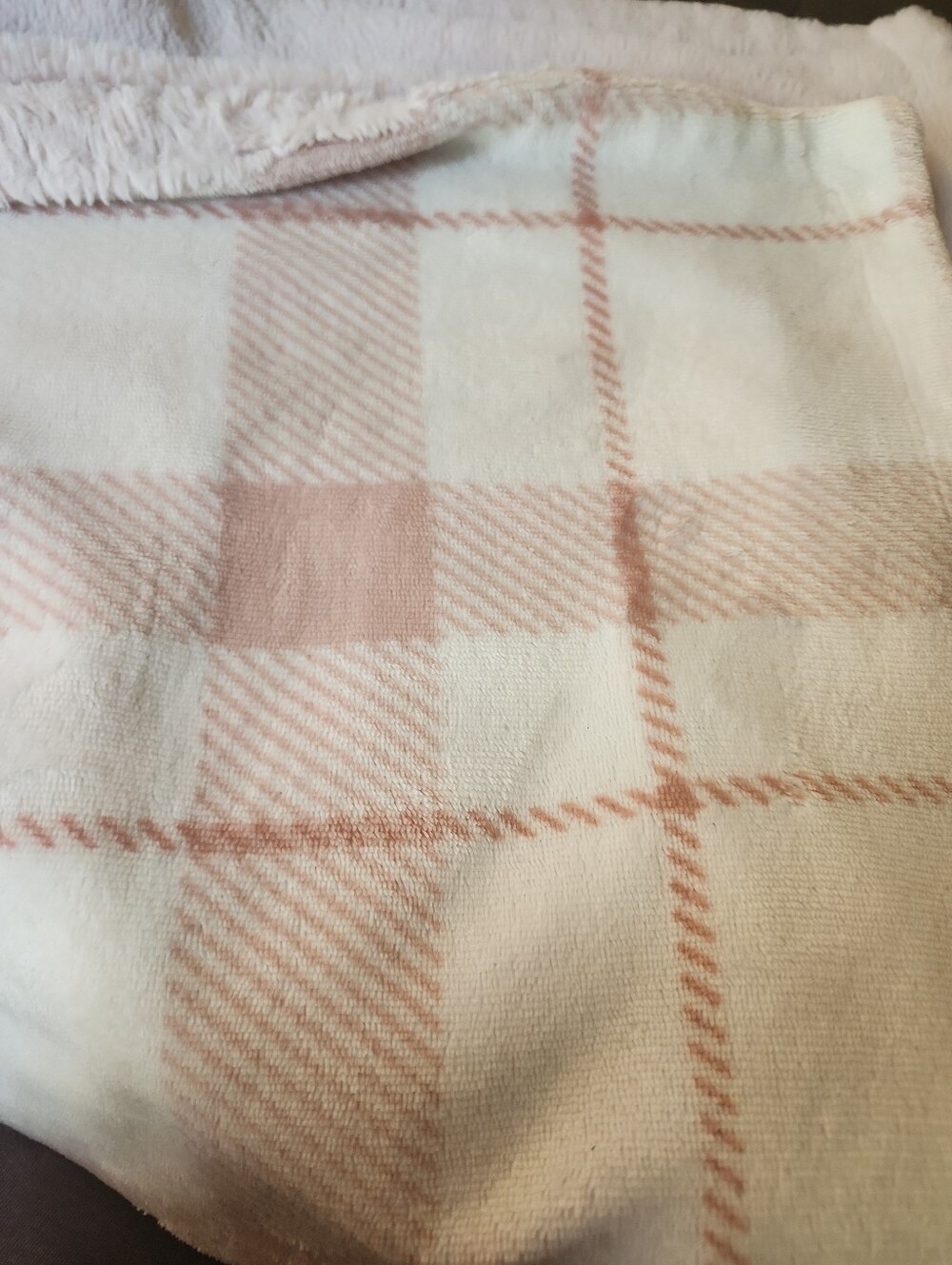 Parents Choice Plaid Dusty Pink Baby Blanket HTF
